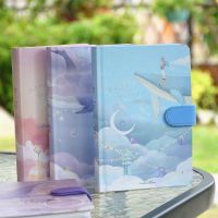 可爱韩版磁扣手账本加厚学生日记本小清新ins彩页手帐笔记本子