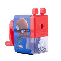 小学生削笔器卷笔刀铅笔刀削笔刀学生用手摇转笔刀文具|蓝色-蜘蛛侠 削笔机+30铅笔(收藏送5橡皮)