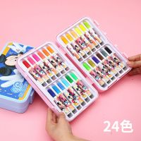 印章水彩笔彩色小学生18套装24儿童文具用品36绘画画笔12色