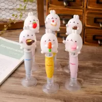 可爱糯米兔吸盘圆珠笔 创意立体彩色圆珠笔原子笔 送笔芯