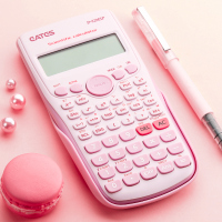 科学计算器多功能学生用函数计算机器注会专用中级会计一建大学生小学生四年级高中生小型便携小号考辅助|[粉色]送备用5件套