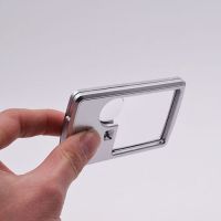 便携方形放大镜名片式超薄放大镜亚克力镜片子母镜带led灯高清|便携式超薄放大镜+备用电池