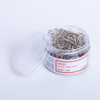 [三筒装]金属回形针0037办公加厚电镀表层曲别针彩色回形针学生手工文具彩色工字钉大头针组合三针一钉