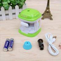 电动削笔器卷笔刀儿童小学生用自动安全削笔刀刨笔刀铅笔削笔机|房子绿色双电款[送刀架2个]