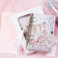 笔记本本子三渡唯美古风ins少女心手帐本日记本流沙手账本套装