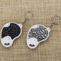 高清便携式折叠放大镜钥匙扣老人阅读手持儿童放大镜带灯|黑色折叠放大镜带灯