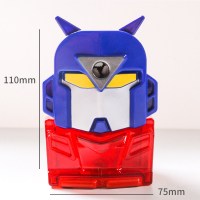 卷笔刀手摇转笔刀电动全自动小学生铅笔削笔器学生用卡通铅笔刀儿童幼儿园削笔器自动进铅美|机甲勇士/蓝色[收藏送10支铅笔]