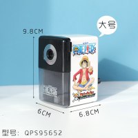 卷笔刀手摇转笔刀电动全自动小学生铅笔削笔器学生用卡通铅笔刀儿童幼儿园削笔器自动进铅美|海贼王/大号[收藏送10支铅笔]