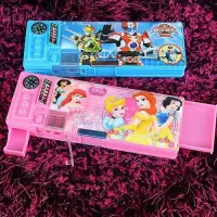 小学生男孩女孩儿童文具盒铠甲勇士奥特曼白雪公主双面多功能笔盒
