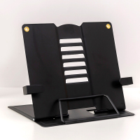 桌上看书固定课本放书神器近视读书架放书的架子书本支架简易书夹放书器书靠书立儿童阅读架防小学生用翻书|升级款黑色3297