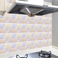 耐高温防水防油贴纸自粘厨房瓷砖墙纸墙贴墙壁纸柜灶台用油烟贴纸|牡丹花（长5米宽60厘米）