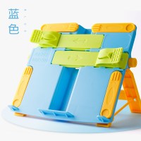 用读书架简易书夹夹书器固定小学生儿童阅读架神器桌面桌上看书可升降书靠书立支架翻书书本|桌面款-蓝色