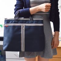 公文包资料袋包女文件包办公大容量牛津布帆布文件袋多层商务手提