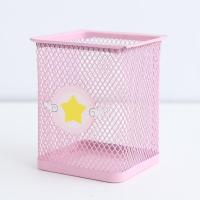 笔筒学生小创意笔筒可爱清新创意收纳盒文具桌面办公桌面摆件|方形翅膀五角星