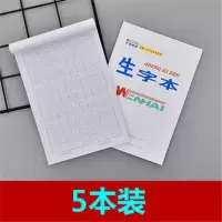 小学生文海生字本作业本语数英文12年级幼儿园作业本低算拼音作业|5本装 大生字本(大本)