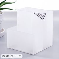 多功能办公桌面摆件收纳盒笔桶创意两格塑料笔筒盒可爱小清新|8818两格笔筒白色（一个）