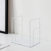书靠创意l书架收纳架型立书架铁桌面架书挡书夹|白色 4片装