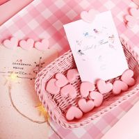 便签书签夹零食夹木质照片夹彩色韩国文具相片小夹子创意可爱|[纯色爱心礼物夹] 个夹子+10米麻绳+8个图钉]