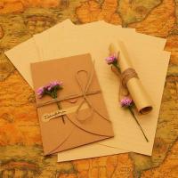 复古干花告情书浪漫文艺唯美套装爱心形古风信纸信封表白信笺|10朵粉星穗子+10信封+20信纸