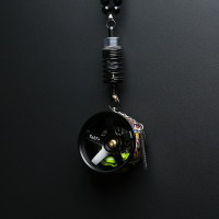 创意BBS轮毂刹车避震汽车挂件TE37轮子改装车高端车挂hellaflush 黑色+绿卡+银灰避震