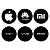 引磁片贴片汽车载手机导航磁铁磁吸盘支架配件薄金属圆片粘贴 3片装钛黑色[指定图案请留言]