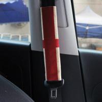 卡通可爱亚棉麻汽车安全带护肩套小套内装饰四季通用车载品一对价 英国国旗护肩一对