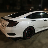 思域十代改装专用汽车尾灯熏黑膜 透光膜思域磨砂熏黑尾大灯贴纸 前灯浅黑,尾灯闪点浅黑