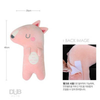 儿童安全带护肩套汽车用品恐龙抱枕加长头枕靠枕卡通保险带套毛绒 儿童护肩套-睡眠狐狸(个)