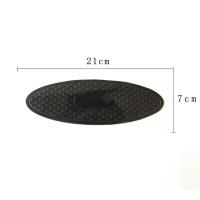 汽车防滑垫车用置物垫车载车内仪表台手机耐高温硅胶固定摆件粘贴 黑中椭圆(21*7)