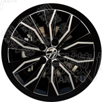 专用于大众新速腾轮毂贴纸速腾改装车贴碳纤轮圈遮挡擦划痕保护膜 B款(烤漆黑)