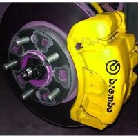 汽车刹车卡钳喷漆耐高温自喷漆摩托车排气管改色800度荧光防锈漆 800°黄色(送保护光油+贴纸)