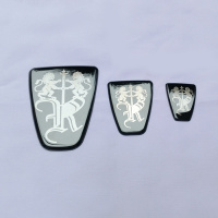 荣威RX3i6/eRX5ei6RX5360/i5改装车标贴轮毂标贴RX5汽车中网标 360黑标[3片装]