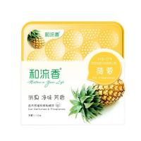绿茶汽车固体香膏车内空气清新剂车载固体香水除味车用香薰 菠萝[110g]