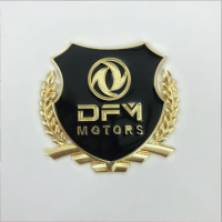 3D立体车标车窗贴VIP适用于大众丰田五菱金属侧标盾形车标车贴 东风风神贴标金色一对