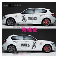 海贼王汽车贴纸 动漫火拳艾斯路飞霸气索隆剑圣车身贴纸 全车拉花 需要其他颜色请联系客服