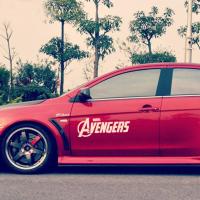 美国漫威marvel复仇者联盟3标志 AVENGERS 划痕个性反光汽车贴纸 60*22cm反光银白无红标