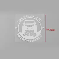 吉普Jeep牧马人指南者改装车标 自由客侠光大切诺基车标装饰贴纸 车圆形贴纸白色大