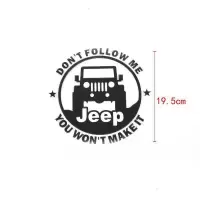 吉普Jeep牧马人指南者改装车标 自由客侠光大切诺基车标装饰贴纸 车圆形贴纸黑大
