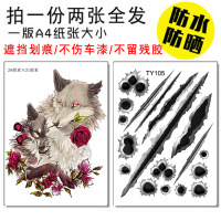 汽车贴纸3d立体防水霸气网红遮盖摩托车车身贴划痕装饰遮挡潮车贴 两张组合TY105/362