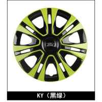 福特09-15款嘉年华轮毂盖福克斯翼博新嘉年华轮胎罩改装15寸轮盖 KY系(黑绿)15寸单价