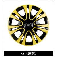福特09-15款嘉年华轮毂盖福克斯翼博新嘉年华轮胎罩改装15寸轮盖 KY系（黑黄）15寸单价