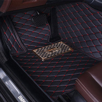 单片踏板正主驾驶司机位室座前左副后员单个片汽车脚垫专用全包围 黑色红线