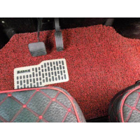 大阳电动四轮车脚垫G系巧客S四座两座脚垫专用全包围脚踏垫永源车 大阳两座黑红色丝圈脚垫