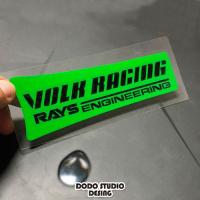 TE37SL轮毂装饰反光防水车贴荧光色改装车个性轮毂条幅汽车贴纸 17-19寸荧光绿一条