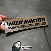 TE37SL轮毂装饰反光防水车贴荧光色改装车个性轮毂条幅汽车贴纸 电镀银17-19寸