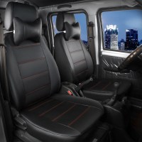 专用于新款五菱荣光双排小卡新卡座套5座货车PU皮革全包围坐垫套 正副驾驶2座[年份颜色留言]