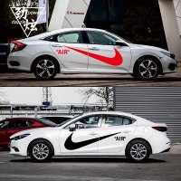 NIKE潮牌车贴个性创意车身拉花划痕潮流汽车网红贴纸改装耐克AIR 提示选项:一张默认发主驾驶方向
