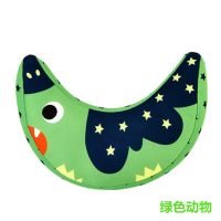 可爱汽车安全带护肩套枕头女士儿童安全座椅安全带肩带保护套 浅绿动物车用半月枕
