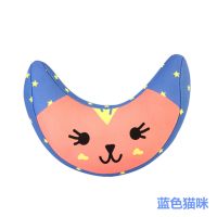 可爱汽车安全带护肩套枕头女士儿童安全座椅安全带肩带保护套 蓝色猫咪车用半月枕