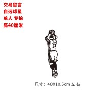 nba麦迪车贴篮球全明星创意个性汽车哈登库里科比詹姆斯反光贴纸 单人40X10.5cm左右黑色